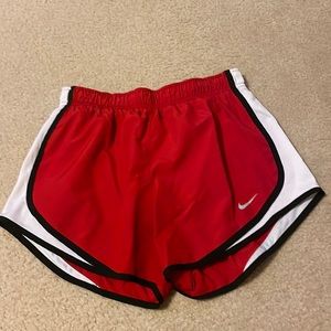 size small red nike shorts